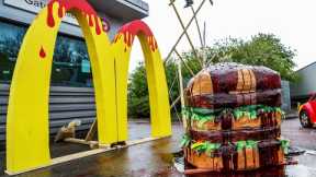 McDonald's Golden Arches Gets Covered in Fake Blood