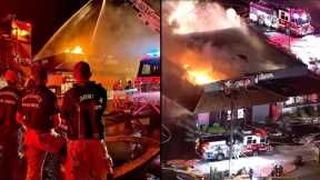 Carl’s Jr.-Green Burrito Restaurant Destroyed in Fire