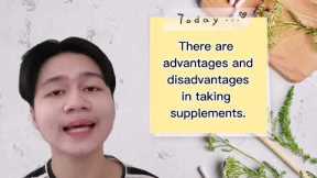 ADVANTAGE AND DISADVANTAGES OF TAKING FAD DIETS AND SUPPLEMENTS