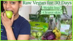 I Tried The Raw Vegan Diet 30 Day Challenge| Weight loss? Clear Skin? Hospital Visit?