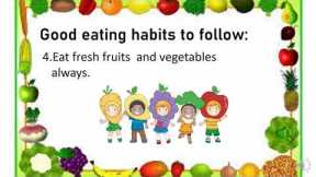 GOOD EATING HABITS  Lesson 3