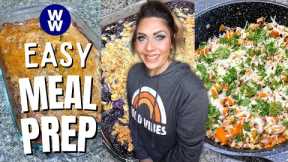 EASY WW MEAL PREP FOR WEIGHT LOSS - BLUEBERRY BAKED OATMEAL - MAPLE BLONDIES & A SKILLET LUNCH!