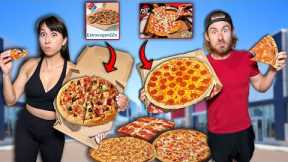 Eating The UNHEALTHIEST Fast Food Pizzas For 24 Hours!