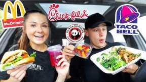 EATING THE HEALTHIEST ITEMS FROM FAST FOOD RESTAURANTS!