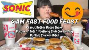 Sonic Drive In 4 AM Fast Food Feast * Eating Show * Eat With Me * Mukbang