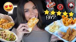 Eating my TOP FAVORITE FAST FOOD ITEMS for 24 HOURS!!