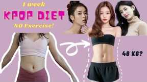 I TRIED A KPOP DIET FOR A WEEK| IU, SUZY, JENNIE & MORE| How to lose weight fast without exercise |
