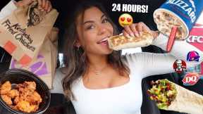 I Only Ate NEW FAST FOOD ITEMS I've NEVER TRIED BEFORE For 24 HOURS!