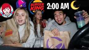 We Tried EVERY Fast Food Drive Thru After Midnight!