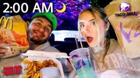 We Tried EVERY Fast Food Drive Thru AFTER Midnight