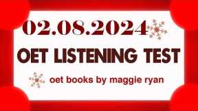 OET LISTENING TEST 02.08.2024 maggie ryan #oet #oetexam #oetnursing #oetlisteningtest