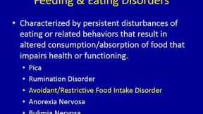 Differential Diagnosis of Eating Disorders