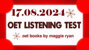 OET LISTENING TEST 17.08.2024 maggie ryan #oet #oetexam #oetnursing #oetlisteningtest