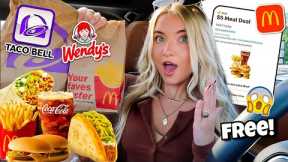 Eating ONLY Fast Food Mobile APP DEALS For 24 HOURS!