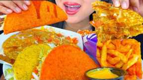 MEXICAN PIZZA, CHEESY NACHO FRIES, CRUNCHY TACO | ASMR | MUKBANG | EATING SOUNDS