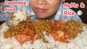 Eating Japanese food natto, kimchi and rice/ eating no pork, no spicy, yummy yummy mukbang