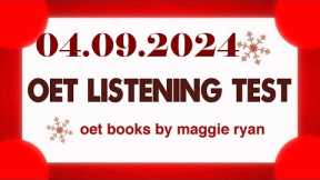 OET LISTENING TEST 04.09.2024 maggie ryan #oet #oetexam #oetnursing #oetlisteningtest