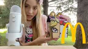 ASMR Eating the McDonald's Hello Kitty Meal