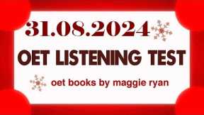 OET LISTENING TEST 31.08.2024 maggie ryan #oet #oetexam #oetnursing #oetlisteningtest