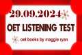 OET LISTENING TEST 29.09.2024 maggie